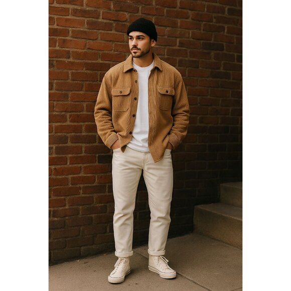 PAIGE Men Normandie Straight leg Ivory Denim 32 Coastal Streetwear Urban Casual - Picture 2 of 16